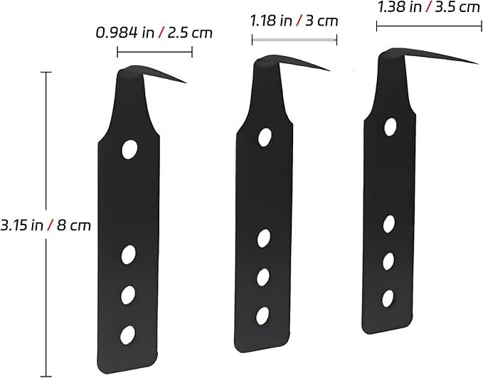 JL&LOVE Windshield Broach Blades, Different Specifications, Reusable Blades (Three Black)