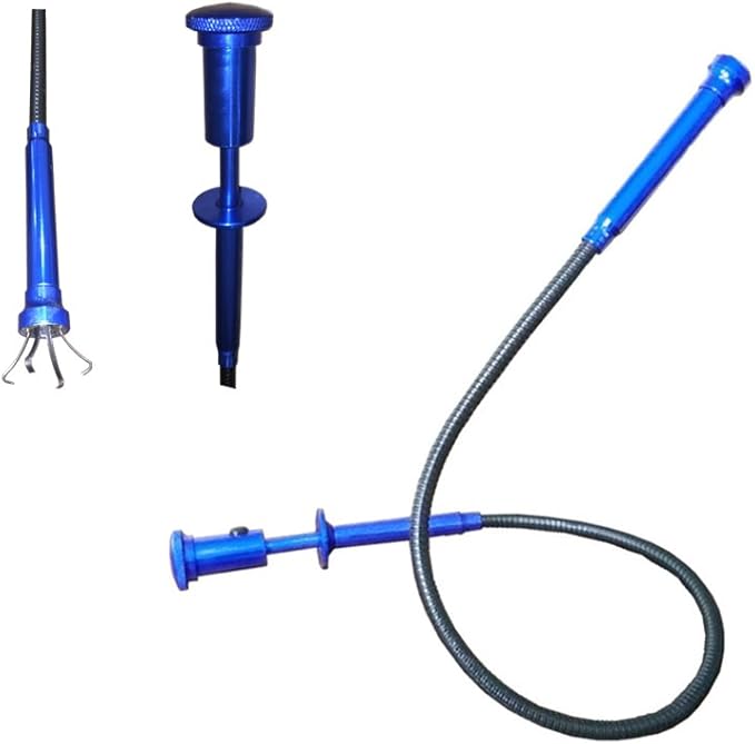 Telescoping inspection mirror with LED lights竊똅lexible Claw Grabber Tool Magnetic 4 Claw Picker. Combination tool set. Easy to extendable observe and grab the items in the gap picker upper grabber