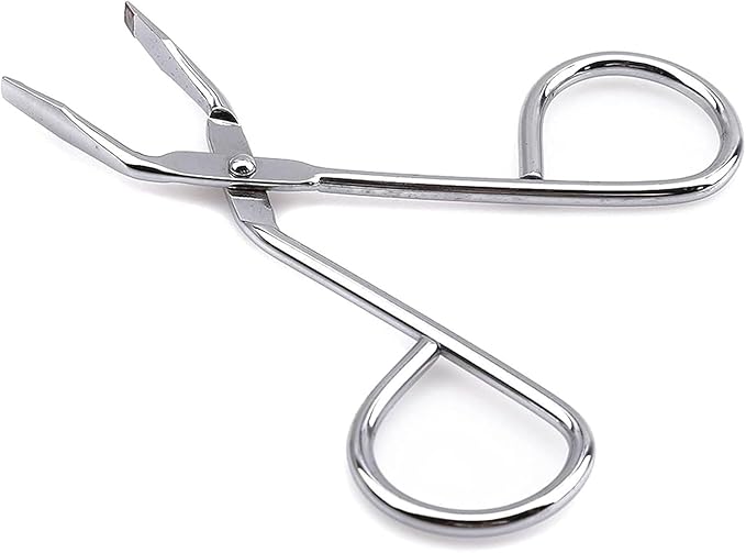 Silver Stainless Steel Eyebrow Scissors, Elbow Pliers Clip Scissors, Flat Tip Tweezers Hair Plucker Hair Removal, Industrial Tweezers, Hand Tools