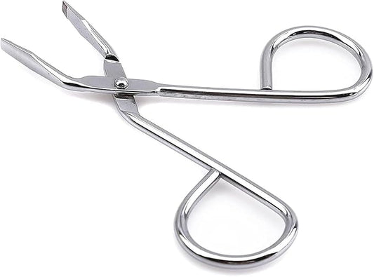 Silver Stainless Steel Eyebrow Scissors, Elbow Pliers Clip Scissors, Flat Tip Tweezers Hair Plucker Hair Removal, Industrial Tweezers, Hand Tools