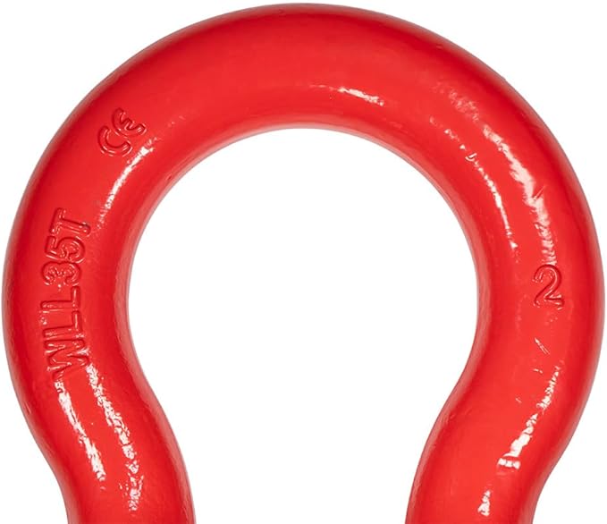 Mytee Products 2" Anchor Shackle Forged Carbon Steel w/Alloy Screw Pin Load Limit # 35 Tons (70,000 lbs) | Double Rust Protection Heavy Duty D Ring Shackle for Towing, Rigging & Vehicle Recovery