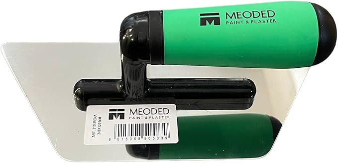 Stainless Steel Plaster Trowel, (9.4x4.7inch) Venetian Plaster Trowel, Plaster Tool, Finishing Tool, Trapezoid 240x120mm, Meoded Paint & Plaster