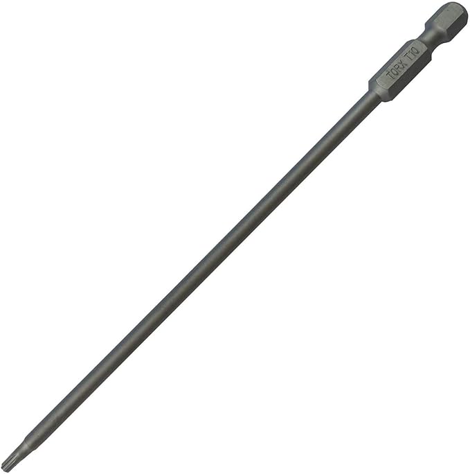 T10 Torx/Star Driver Bit - 6" Quick Change Shank Bit for T10 Screws and Fasteners (EACH)