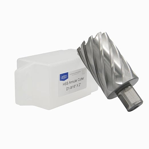 HSS M2AL Annular Cutter 2" DOC with 3/4" Weldon Shank for Magnetic Drill Press by EST (D1-9/16" X 2")