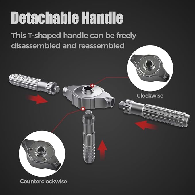 2026 New 40 In 1 Magnetic Ratchet Screwdriver Set, DIY Ratchet Screwdriver Set with T Handle Detachable, Multifunctional Precision Repair Tool With Detachable Handle for Computer, Furniture (1)