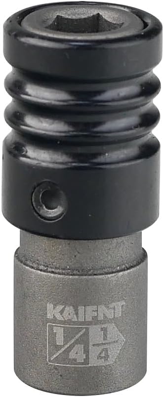 K352-005 1/4-inch Drive to 1/4-inch Hex Bit Holder Socket, 1/4"DR to 1/4"H Quick Change Impact Adapter
