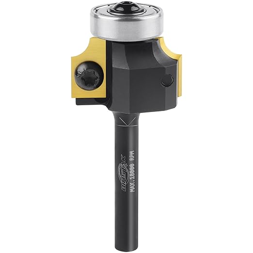 3/16" Radius Insert Roundover Router Bit 1/4" Shank, Replaceable Carbide Insert Edge Forming Roundover Bit Bead Rounding Over Edging Bit Wood CNC Router Bits