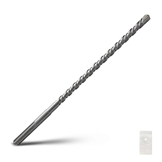 3/4 x 23.6 inch SDS Max Rotary Hammer Drill Bit, 19x600mm Masonry Drill Bit,Concrete Drill Bit for Masonry, Brick, Stone, Concrete (Length :600mm / 23.6 inch, 19mm (3/4 in) Diameter)
