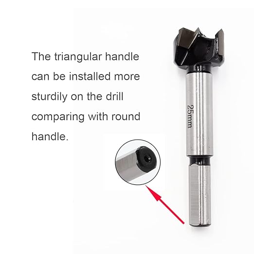 Forstner Drill Bits 25mm (1 inch) Tungsten Carbide Wood Hole Saw Auger Opener Woodworking Drilling Tool Wood Cutter