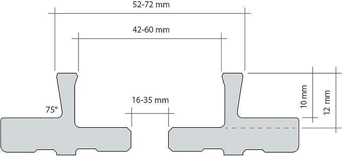BMT-JS50N 50mm Dovetail Jaws for Woodturning Lathe Chucks, Extended and reverse dovetails handle both bowls and spindle workpieces, Compatible with Super NOVA 2, G3.