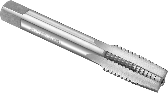 uxcell Hand Taper Tap 3/4"-10 BSW Thread Taper Style Taps Straight Flute Screw Tapping Threading Tool High Speed Steel HSS6542