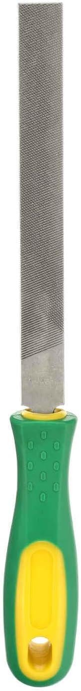 HARFINGTON Flat Coarse Cut File 6" Double Cut Teeth High Carbon Steel Hand Rasp File with Plastic Handle for Metal Wood Deburring Removing
