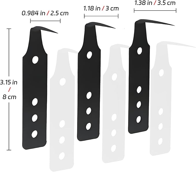 JL&LOVE Windshield Broach Blades, Different Specifications, Reusable Blades (Six Black)