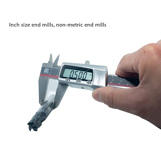 1/2" Extra Long Carbide Square End Mill for Alloy Steels/Hardened Steels, 4" Overall Length End Mill Bits, 4 Flute HRC 55 Deg AlTiN Coating, CNC Router Bits (1 Pc)