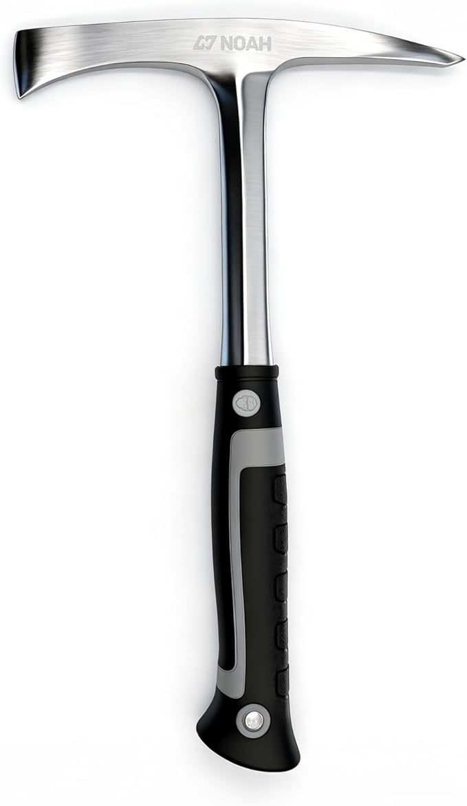 N NOAH Welding Chipping Hammer, 28oz, #45 Carbon Steel with Shock Reduction Grip, Professional Slag Removal Tool for Welders, Welder Hammer, Welding Hammer, Welder Chipping Hammer