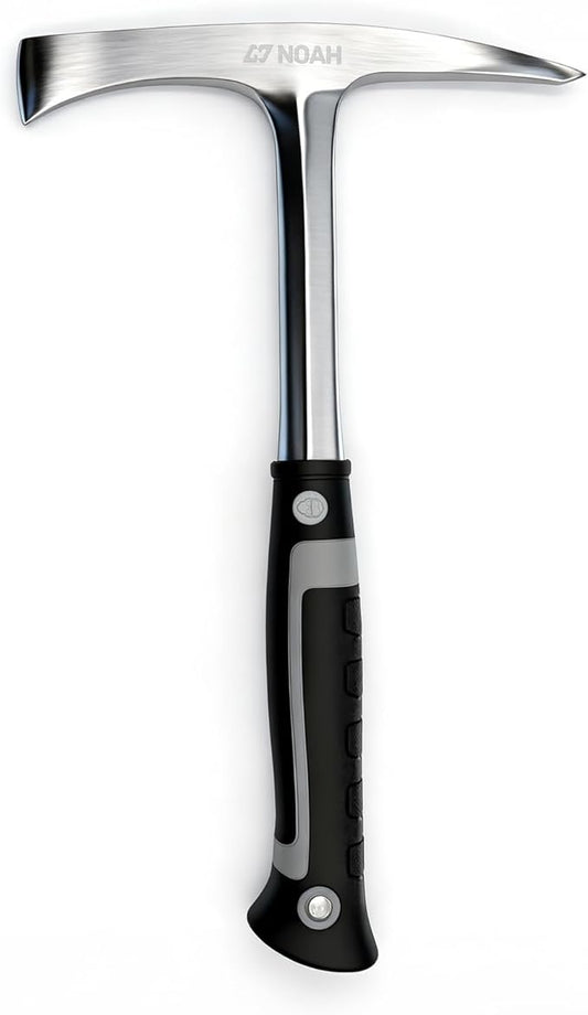 N NOAH Welding Chipping Hammer, 28oz, #45 Carbon Steel with Shock Reduction Grip, Professional Slag Removal Tool for Welders, Welder Hammer, Welding Hammer, Welder Chipping Hammer