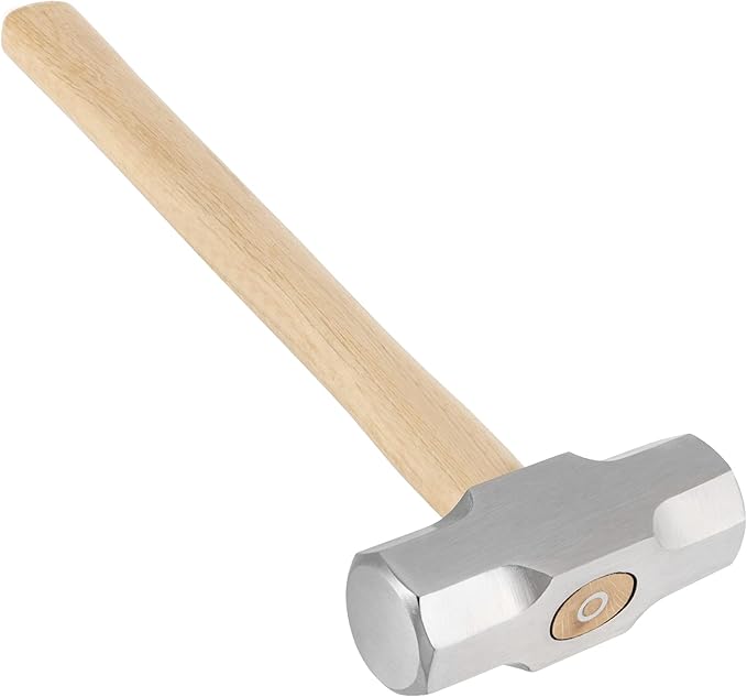 2 Pack 4 lbs Mini Sledge Hammer, Small Sledge Hammer with Wooden Handle for Demolition, Stake Driving, Cracking Stone and Concrete