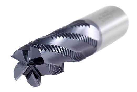 Accusize Industrial Tools Standard Tooth M42 8% Cobalt Tialn Roughing End Mill, 1'' Diameter, 1'' Shank Diameter, 3'' Flt Length, 1102-0031