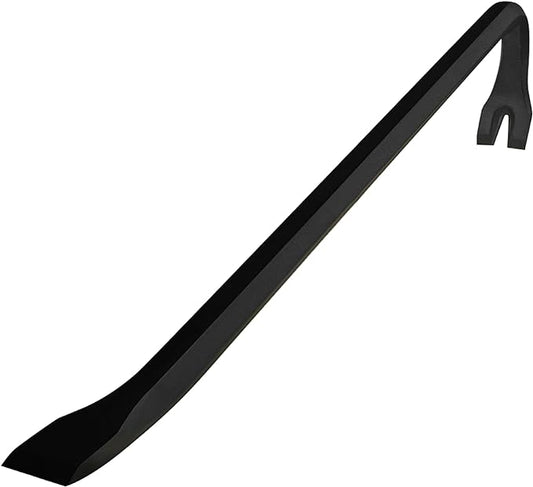 Olympia Tools 12" Wrecking Bar, Heavy Duty Pry Bar with Beveled Chisel End and Forged Carbon Steel for Prying, Lifting and Pulling Nails, 1 Count (Pack of 1)