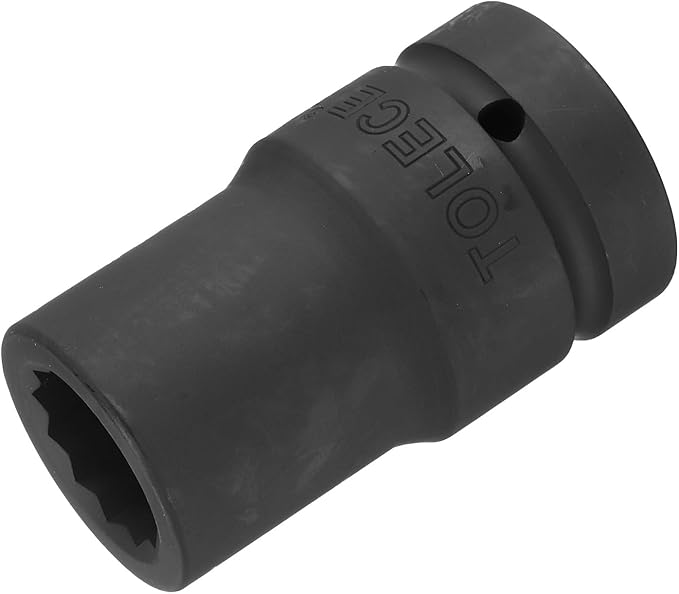 uxcell 1" Drive 24mm 12-Point Impact Socket, CR-MO Steel 80mm Length, Standard Metric Sizes