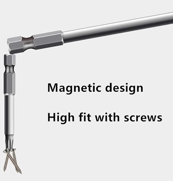 XMHF 10Pcs 75mm/3inch Long 1/4 Inch Hex Shank T8 Torx Head Magnetic Screwdriver Bits Security Tamper Proof Star 6 Point Screw Driver Set