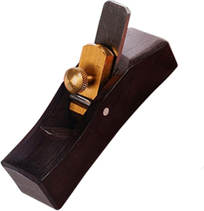 Mini Planer Ebony Hand Plane Tool With Polished Steel Blade For Burr-Free Wood-Finishing And DIY Carpentry, 8X2x2.2 Cm(bottomed)