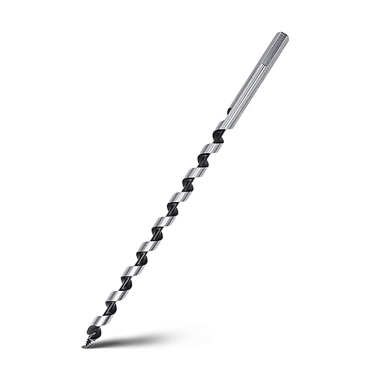 2 Pack 1/2 x 9 inch Auger Drill Bit for Wood,13mm x 230mm Hex Shank Ship Auger Bit for Soft Wood, Hard Wood, Plastic, Composite Materials and DIY Projects,1/2" (13mm)