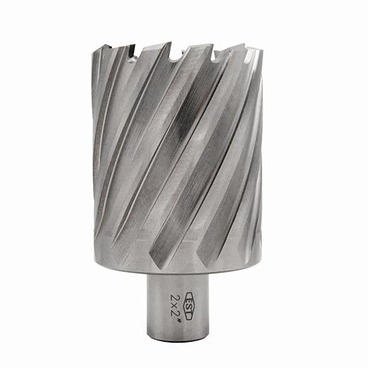 HSS M2AL Annular Cutter 2" DOC with 3/4" Weldon Shank for Magnetic Drill Press by EST (D2 X 2")