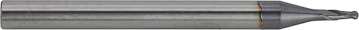 CME 10 pcs Micrograin Carbide End Mills, Ball Nose, TiAlN Coated, 3/64" Mill Diameter, 9/64" Length of Cut, 1 1/2" Overall Length, 2 Flute, Center Cutting