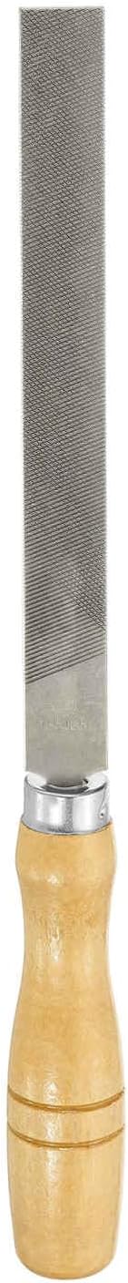 HARFINGTON Flat Coarse Cut File 6" Double Cut Teeth High Carbon Steel Hand Rasp File with Wood Handle for Metal Wood Deburring Removing