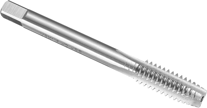 uxcell Hand Plug Tap M8 x 1.5 H2 Metric Thread Plug Style Taps Straight Flute Screw Tapping Threading Tool High Speed Steel HSS6542
