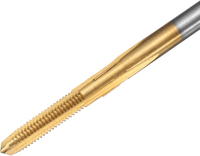 uxcell Metric Thread Tap M2.5 x 0.45 H2 80mm Straight Flute Screw Thread Milling Machine Taps Threading Tapping Repair Tool