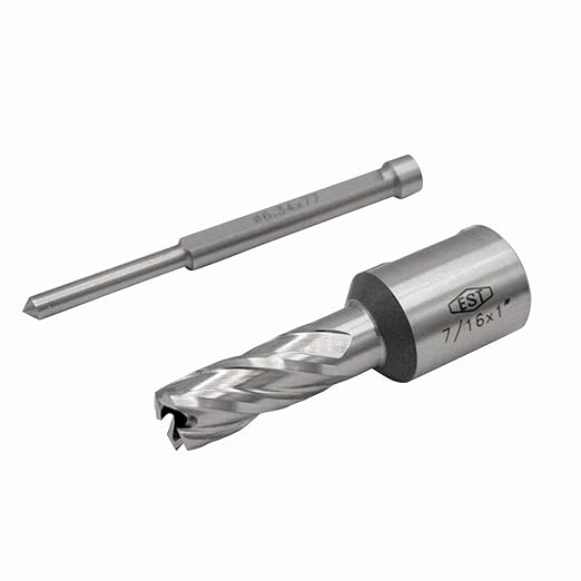 EST HSS M2AL Annular Cutter 1" DOC with 3/4" Weldon Shank for Magnetic Drill Press (D7/16" X 1")