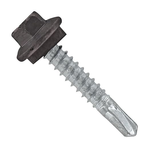 Fasteners Plus ST Fastening #12 x 1-1/4" Maxx Steelbinder Metal Roofing Screws Metal-to-Metal Charcoal Gray (Pack of 250)