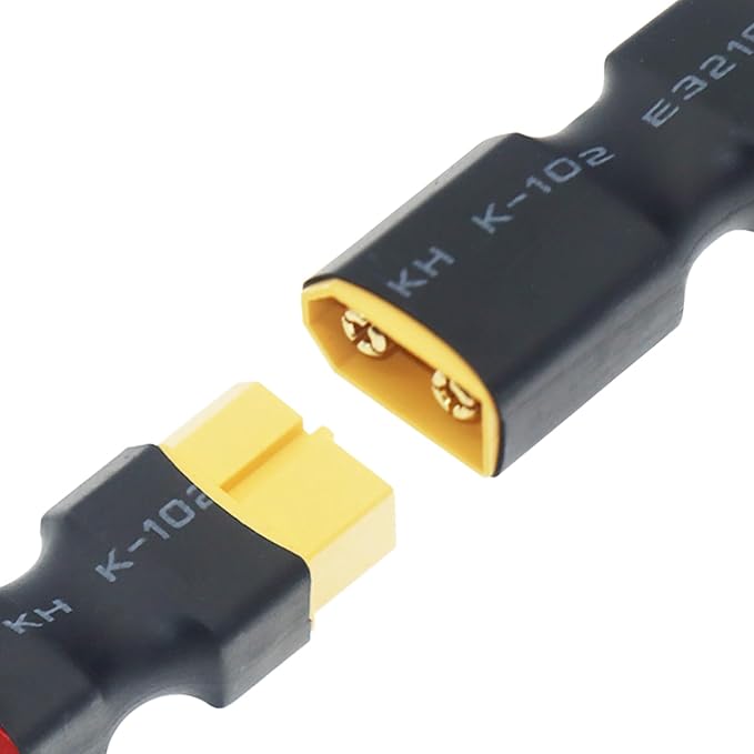 XT60 to T Plug Female Male Connector Adapter for RC Car FPV Drone Lipo NiMH Battery Charger ESC No Wires Connector (2 Pair)