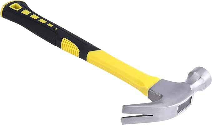 MANCHAP 3 Pack 16 oz Claw Hammer, Fiber Glass Claw Hammer, One-piece Forged Steel Head & Non-Slip Handle for Household Automotive Professional Work