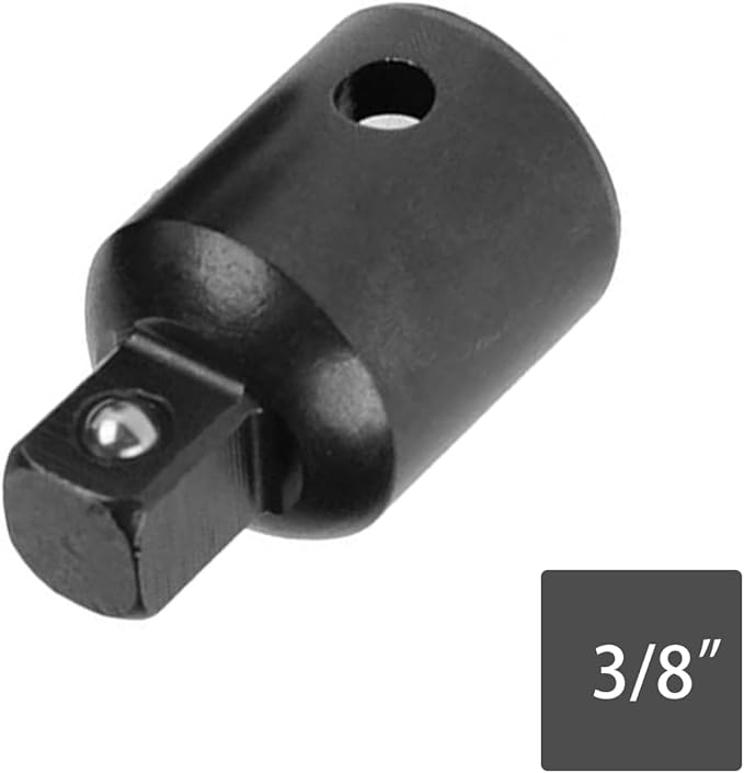 2 Pcs 1/2 Inch Drive (F) x 3/8 Inch (M) Socket Reducer, Female to Male, Cr-V (Black)