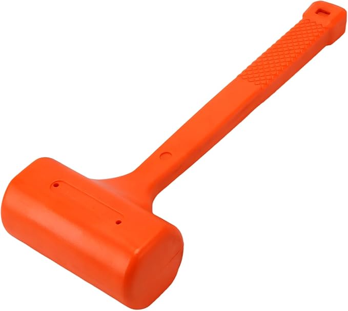2 PCS 4 lb Dead Blow Hammers, Spark and Rebound-Resistant Rubber Mallet with Non-Slip Grip, Non-Marring Design