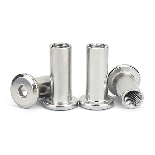 M6 x 12mm (40 Pack) Rivet Countersunk Hex Socket Cap Insert Nuts