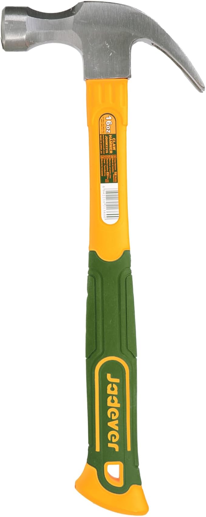 16oz Claw Hammer, Curved Rip Claw, Shock Absorbing Handle, Drop Forged & Heat Treated, Fit for Woodworking/Clamping/Drilling