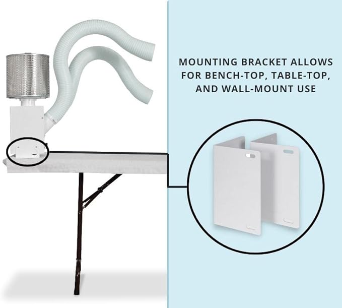 Extract-All Use The Bench-Top Air Cleaning System Solder Fume Extractor and Source Capture with Two-Stage Filtration During Soldering, Welding, and Wire Removes Dust Smoke and Fume