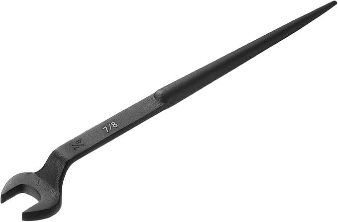 HARFINGTON Single Open End Spanner Wrench 7/8-inch 15 Degree Angle Single Open End SAE Construction Spanner Wrenches with 60째Offset Handle for Automotive Mechanical Maintenance