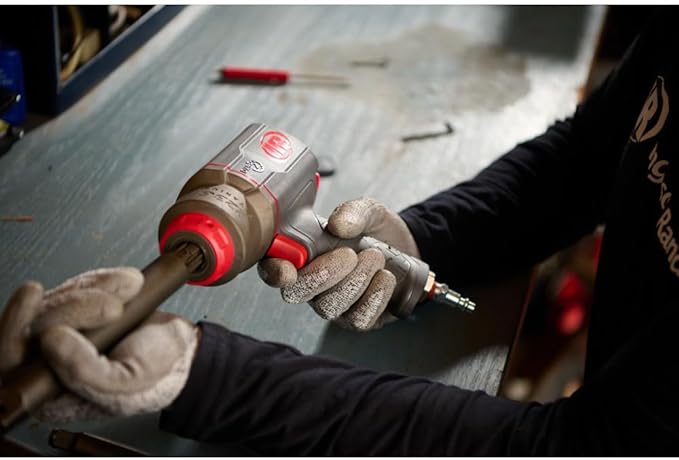 Ingersoll Rand 2236QTIMAX-2 DXS2 1/2" Air Impact Wrench, 2" Extended Anvil, Quiet, 1500 ft-lb Torque, Titanium Hammercase, Friction Ring Retainer, Pistol, Interchangeable Anvil, Multi-functional Tool