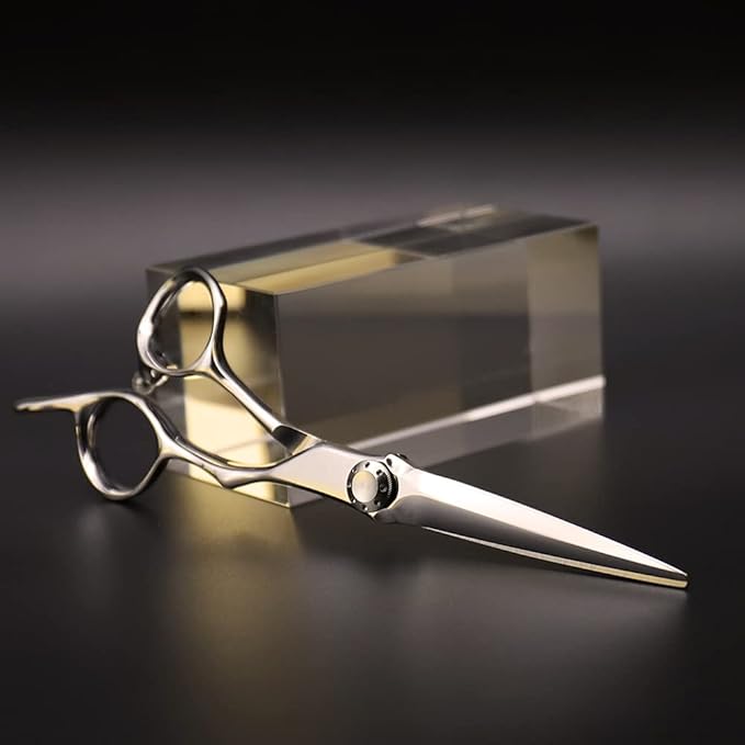 AOLANDUO 6" Double-Backed Hair Shears for Men's Thick Hair ??Japanese VG10 Steel Professional Barber Scissors with Power-Cut Design, Ergonomic Handle, Smooth Bearing, Care Kit Included