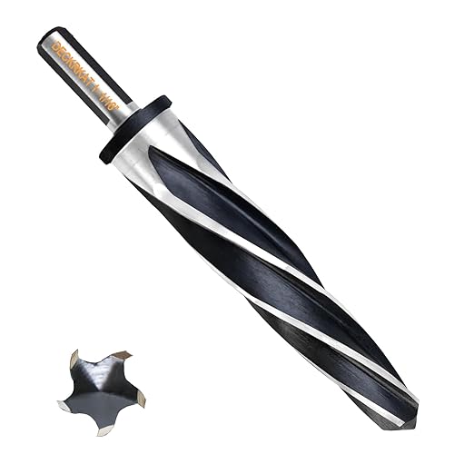 1-1/16" Reamer Drill Bit for Metal, M2 HSS Taper Reamer for Steel, Alloy, Wood, Plastic to Align, Enlarge Holes ??5-Spiral Flutes,1/2"Non-Slip Shank, 27mm Car Reamer, Bridge Construction Reamer.