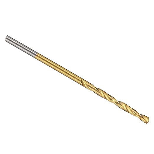 PATIKIL 1.2mm Drill Bit, M42 8% Cobalt High-Speed Steel Jobber Straight Shank 135° Titanium Nitride (TiN) Coated for Hard Metal Stainless Steel - 1 Pack
