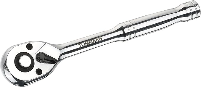 TOMMARS 1/4" Drive Ratchet Socket Wrench, 72-Tooth Quick-Release Socket Ratchet Wrench Reversible, Gifts for Men Mechanic Hand Tools