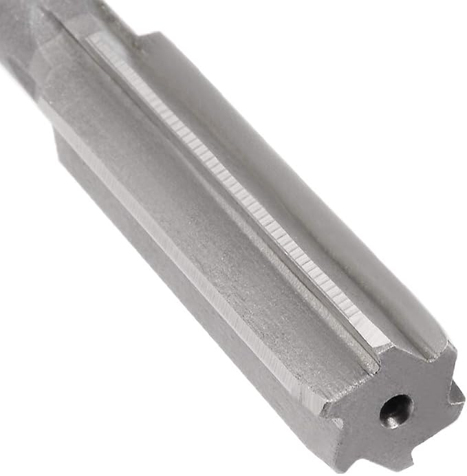 uxcell Chucking Reamer 15mm, H7 HSS Lathe Machine Reamer 6 Straight Flutes, Round Shank Milling Cutting Tool, Metric Reaming Drill Bit for Stainless Steel Metal Hole
