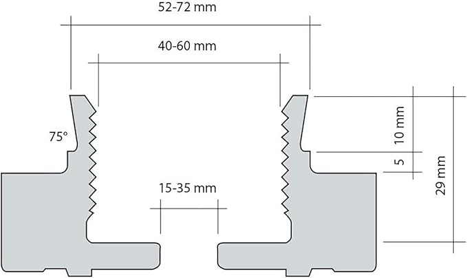 50mm Spigot Jaws with depth 30mm for Woodturning Lathe Chucks, heavy section jaws with a powerful grip for spigot (tenon) turning, Compatible with Super NOVA 2, G3.