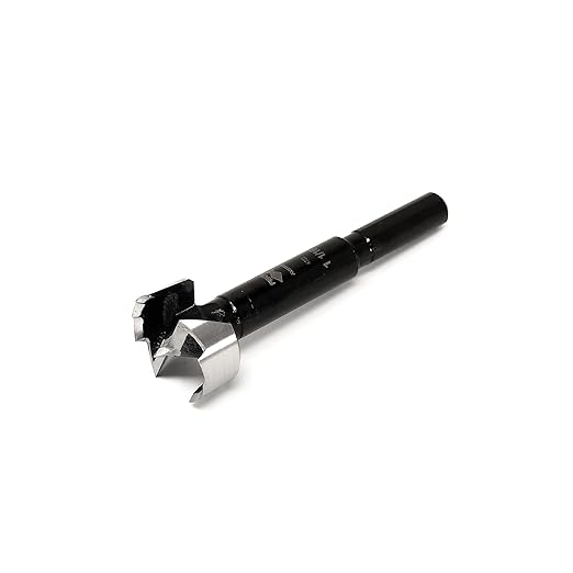 Fisch Black Shark Forged Steel Forstner Drill Bit for Woodworking, Precision Wave Design, Clean Cuts in Hardwoods, MDF, and Plywood, FSA-381051, Made in Austria (1-1/16 inches)